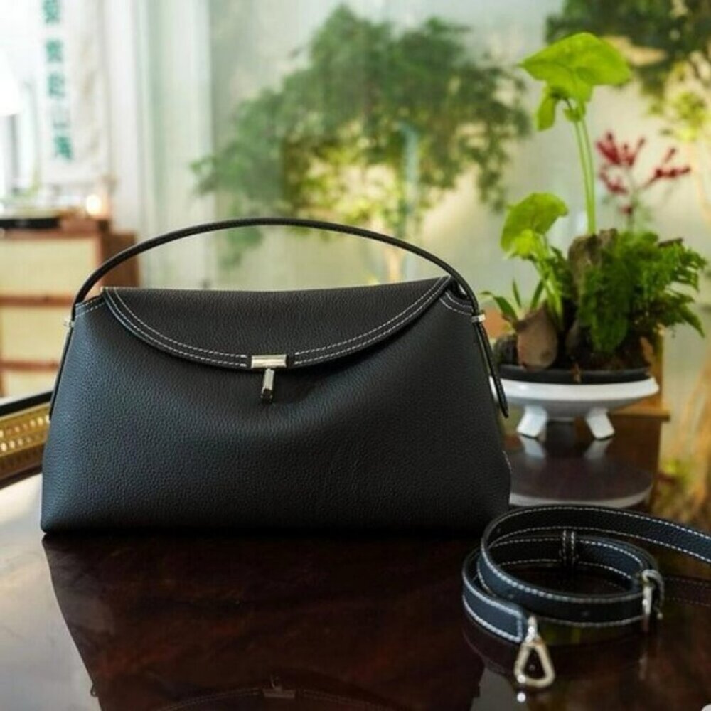Toteme T-Lock Leather Clutch NWT